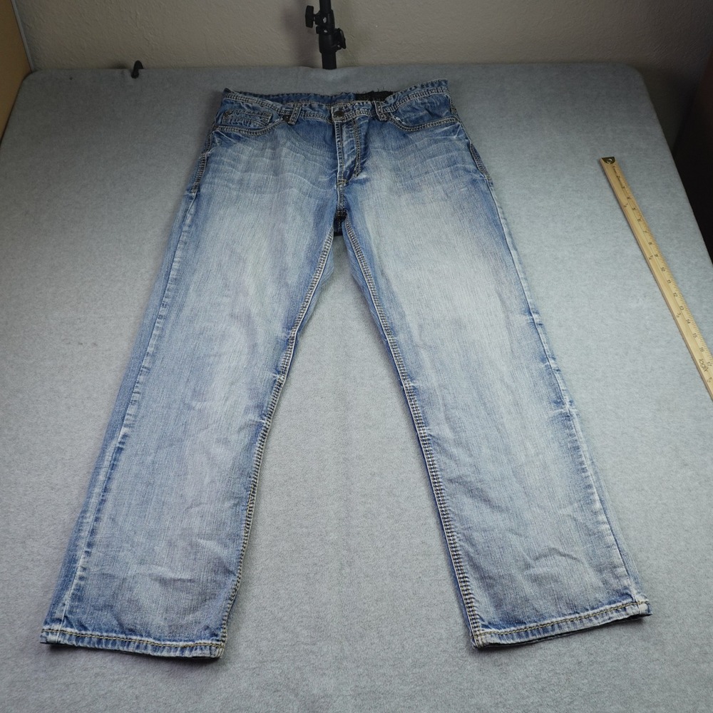 Axel Jeans Mens 36x30 (36x28.5) Blue Treadwell Relaxed Straight Denim Madison
